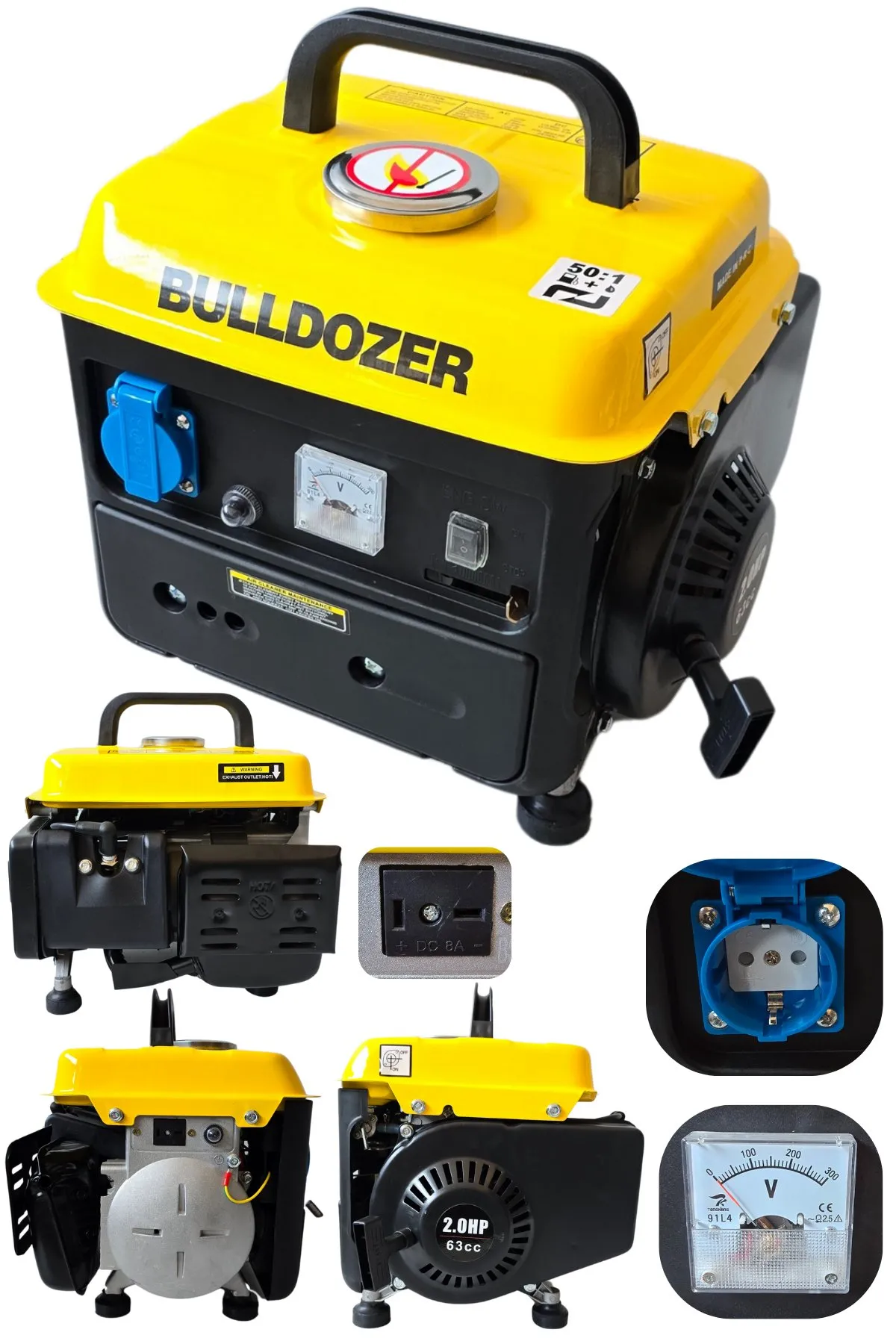 Bulldozer 950 kva Taşınabilir Benzinli Jeneratör