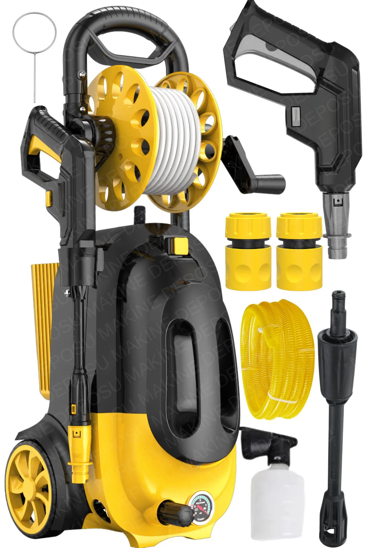 DFW Profesyonel Yüksek Basınçlı Oto Yıkama Makinesi 130 Bar 1800w