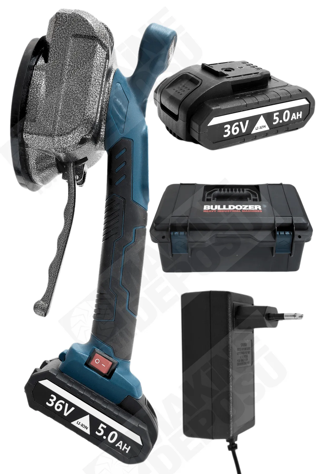 Bulldozer 36v Fayans Titreşim Ve Montaj Makinesi Çift Bataryalı Çanta