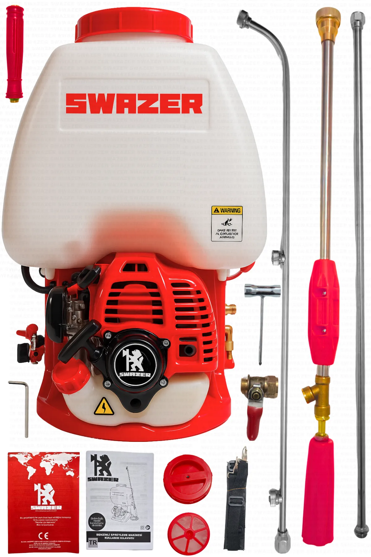 Swazer SprayPro 25 LT Benzinli Tarım Ve Bahçe Püskürtücü İlaçlama Makinesi Pülverizatör