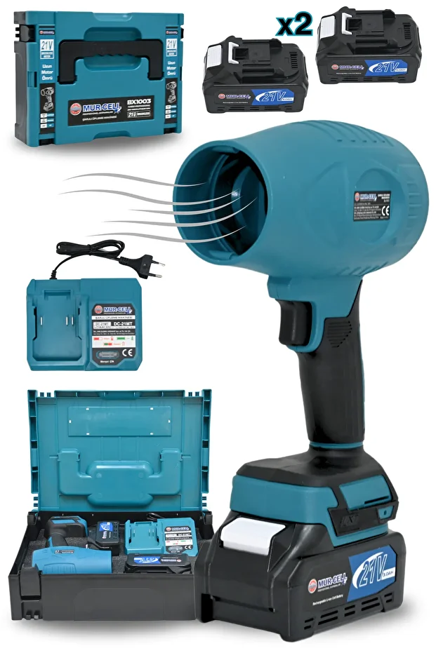 Şarjlı Hava Üfleme Makinesi Yaprak Mangal Üfleme Araç oto Kurutma