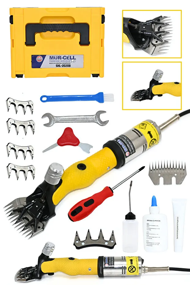 Mur-Cell 2020B 500 Watt Adaptörlü Koyun Kırpma Makinesi Yedek Bıçaklı