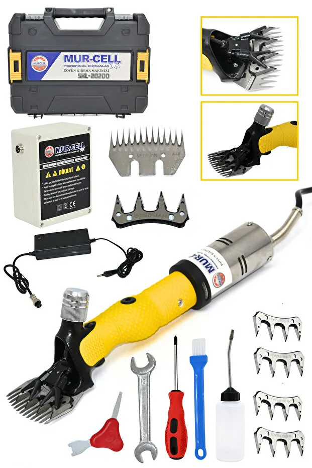 Mur-Cell Sxl 2020d 450watt Şarjlı Koyun Kırpma Makinesi Yedek Bıçaklı