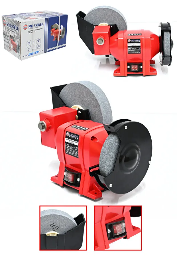 Mur-Cell Md150-200zt Elektrikli Taşlama Makinesi 250w Çarkmotoruzımpara 2950rpm Balta Bıçak Bileme