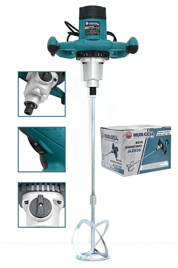 Mur-Cell Jl2636 Boya Karıştırıcı Alçı Karıştırıcı 2000 Watt