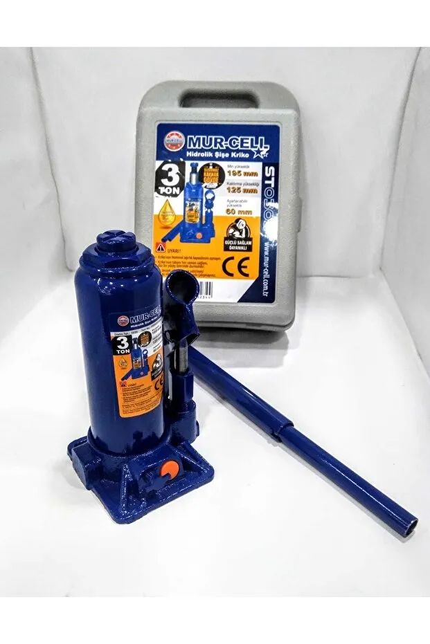 Mur-Cell 3 Kg Kş03 Şişe Kriko 3 Ton Makine Krikosu 2 Yıl