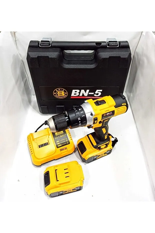 Bn-5 Banco 36 Volt 5 Ah Metal Şanzımanlı Darbeli Şarjlı Matkap Vidalama