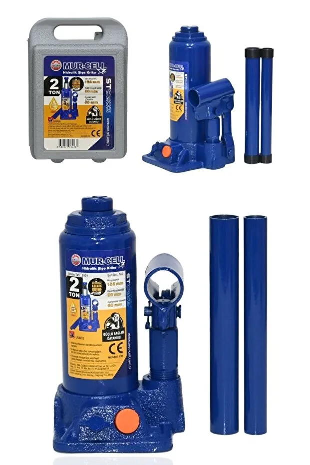 Mur-Cell 2 Ton Sızdırmaz Gövde Hidrolik Şişe Kriko Çantalı Araç Krikosu St0203çnta