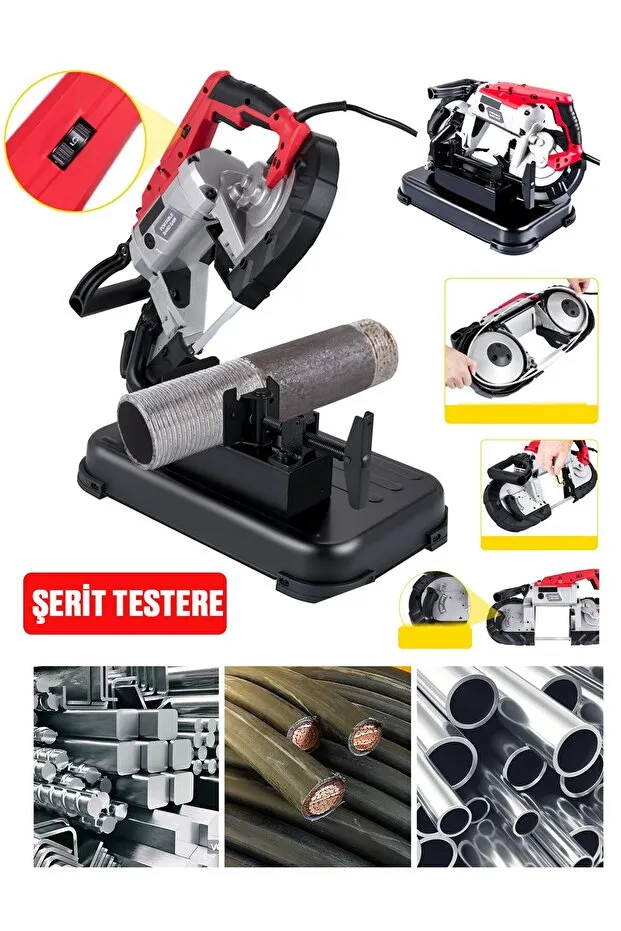 Maxstar PRO 39x36x56,5 cm Şerit Testere Demir Kesme Testeresi