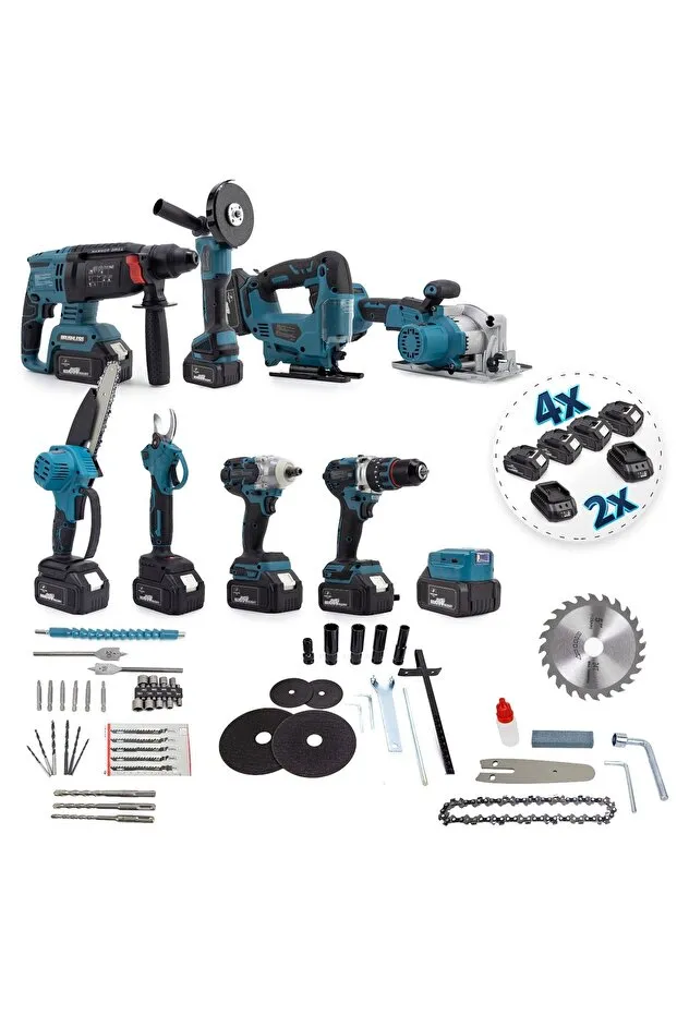 MAXSTAR BL MOTOR 9 LU SET MATKAP TAKIMI ÇOKLU 2X ŞARZ CİHAZİ