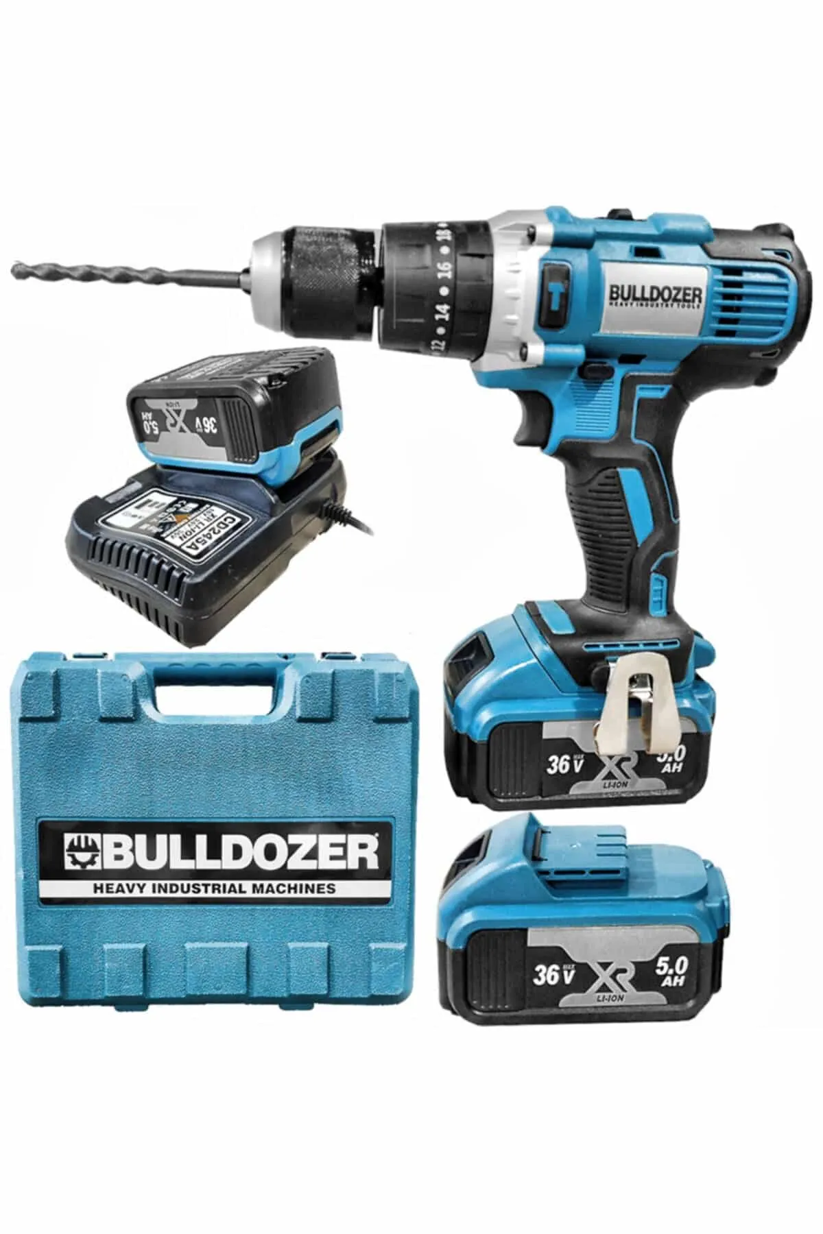 Bulldozer 36v 13mm Metal Madren Akülü Şarjlı Vidalama Matkap