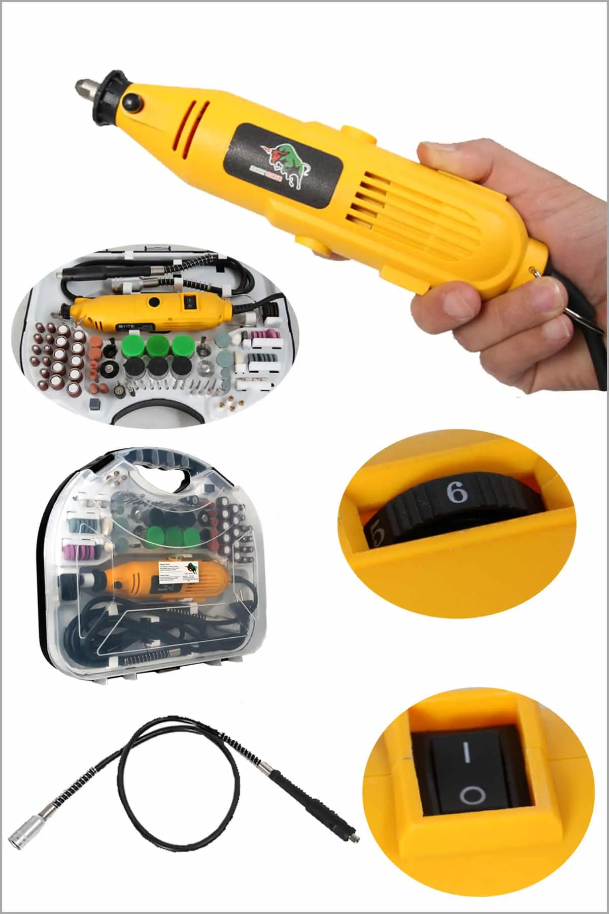 İtaly Style 211 Parça Devirli Gravür Hobi Taşlama Seti