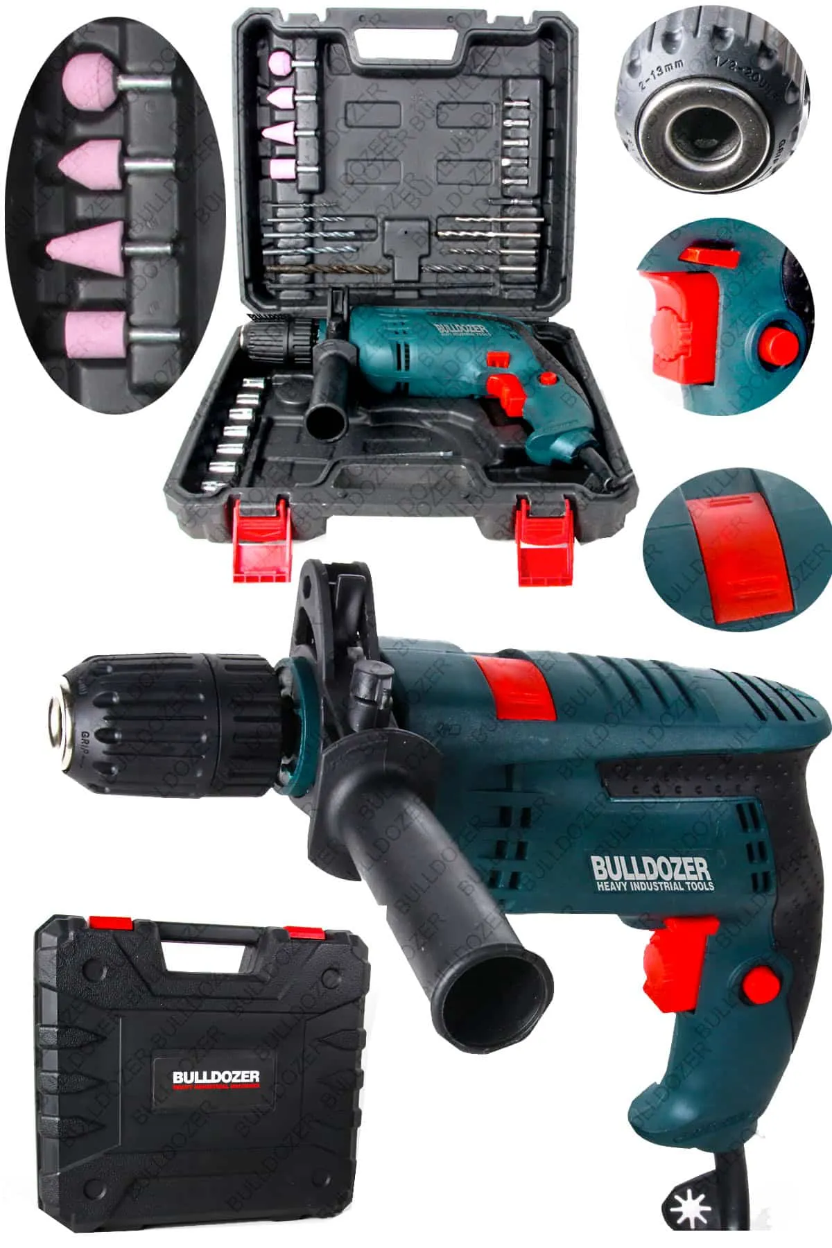 Bulldozer Kablolu Setli Elektrikli Vidalama Darbeli Matkap