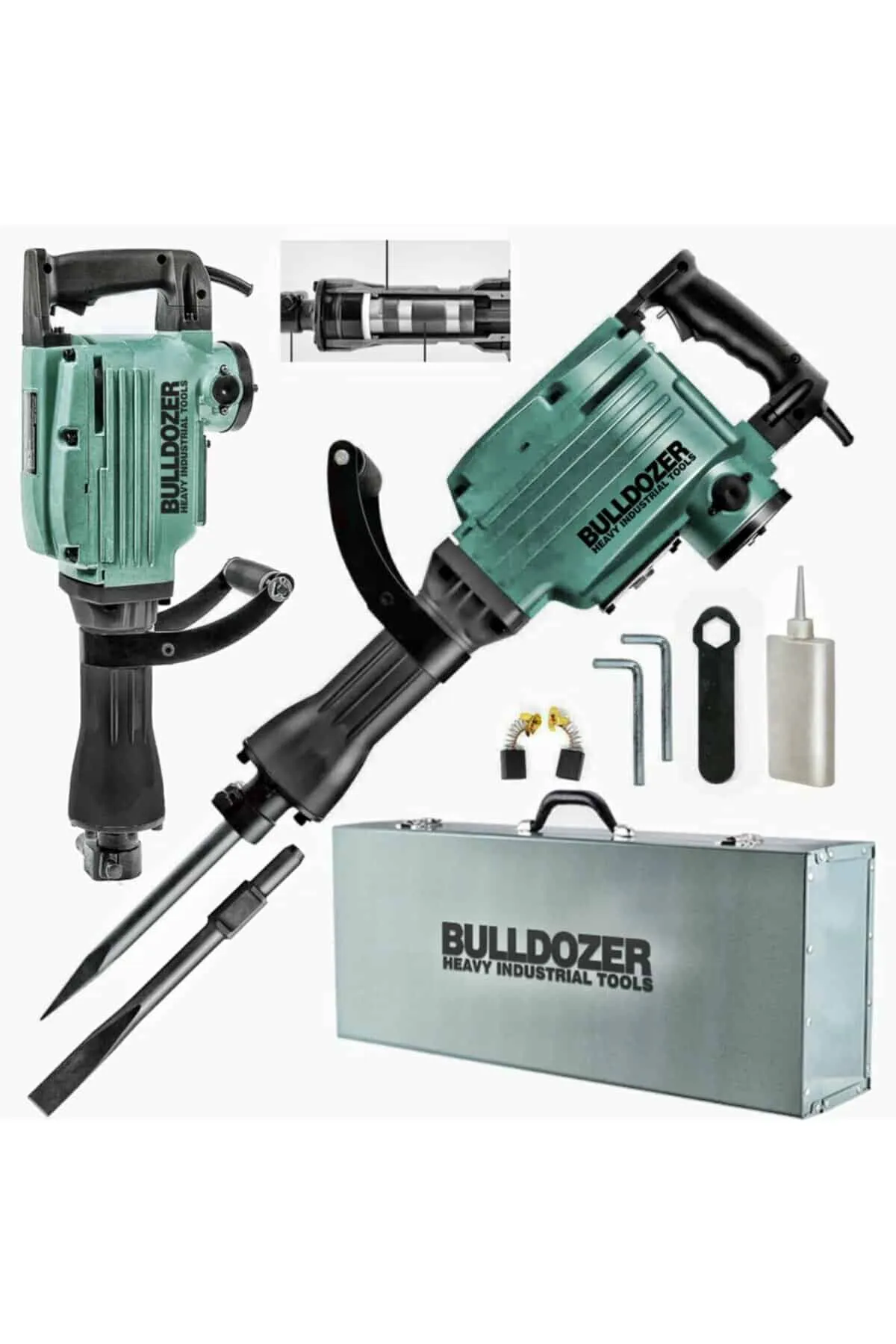 Bulldozer 16 KG 2800w Profesyonel 65mm Büyük Tip Kırıcı 48J Uç Hediyeli Çelik Çantalı