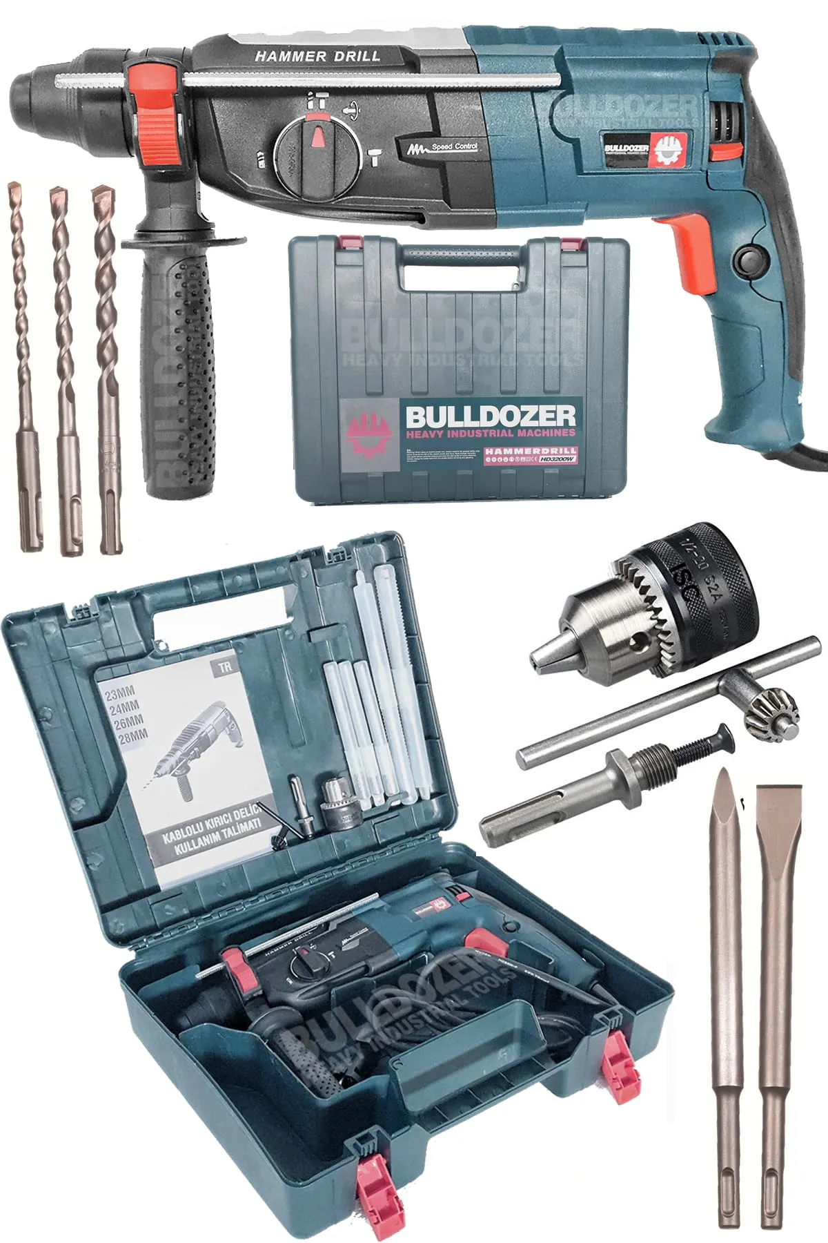 Bulldozer Kırıcı Delici Darbeli Matkap 5J Sjs Metal Şanzıman