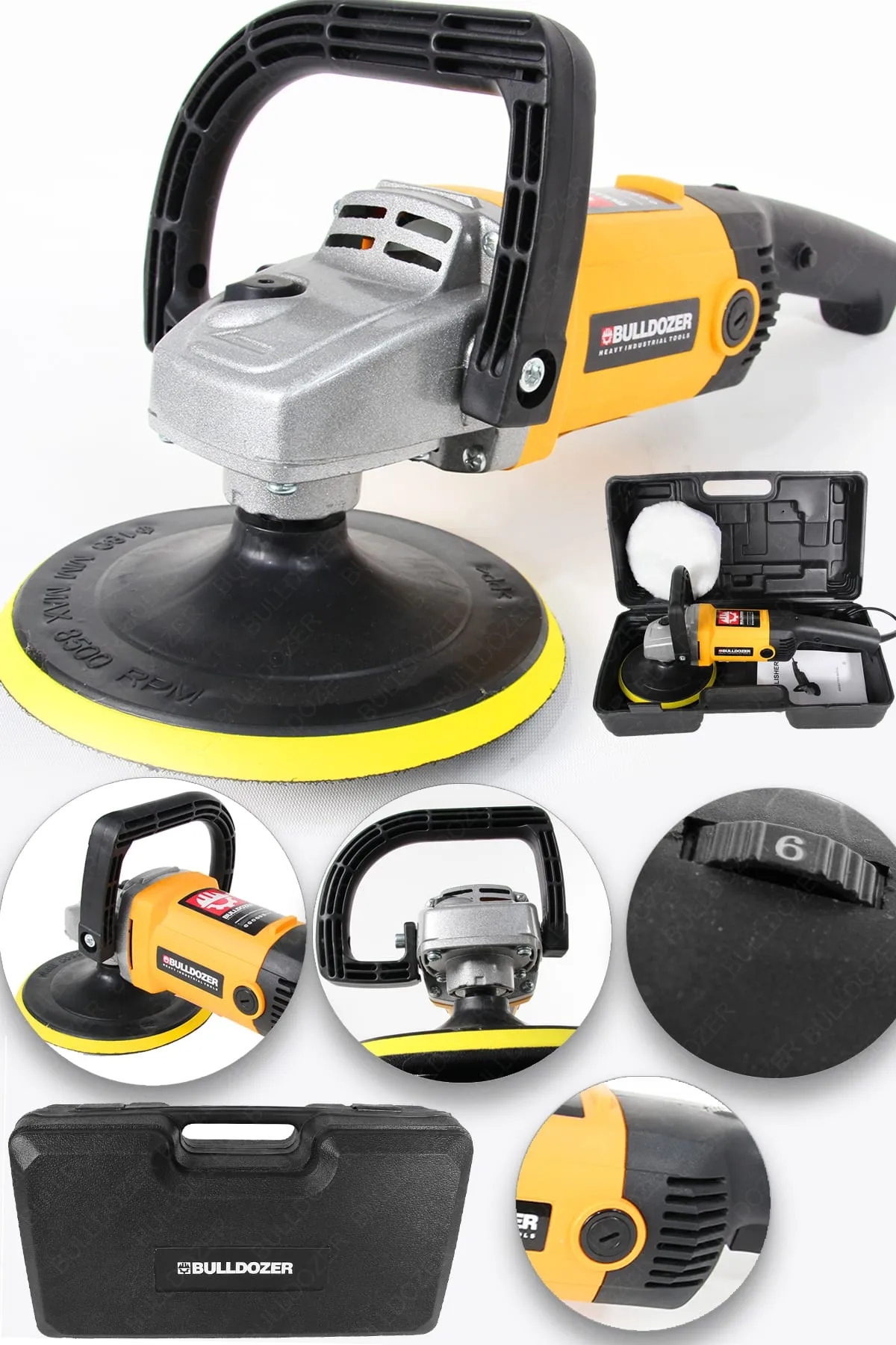 Bulldozer 180mm Polisaj Parlatma Makinesi Cilalama 4200w