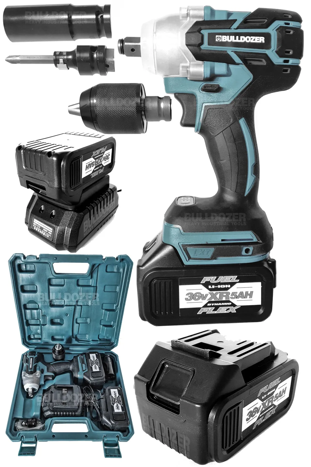 Bulldozer Kömürsüz Somun Sıkma 36v Çift Akülü Aparat SET