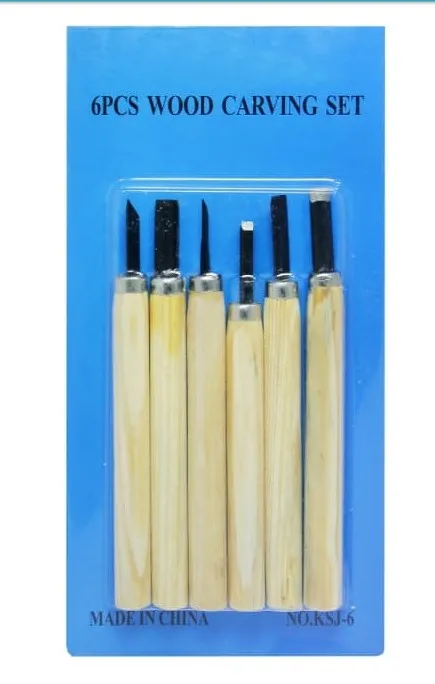 Bıçak Oyma Seti Ahşap 6 Parça Ahşap Oyma