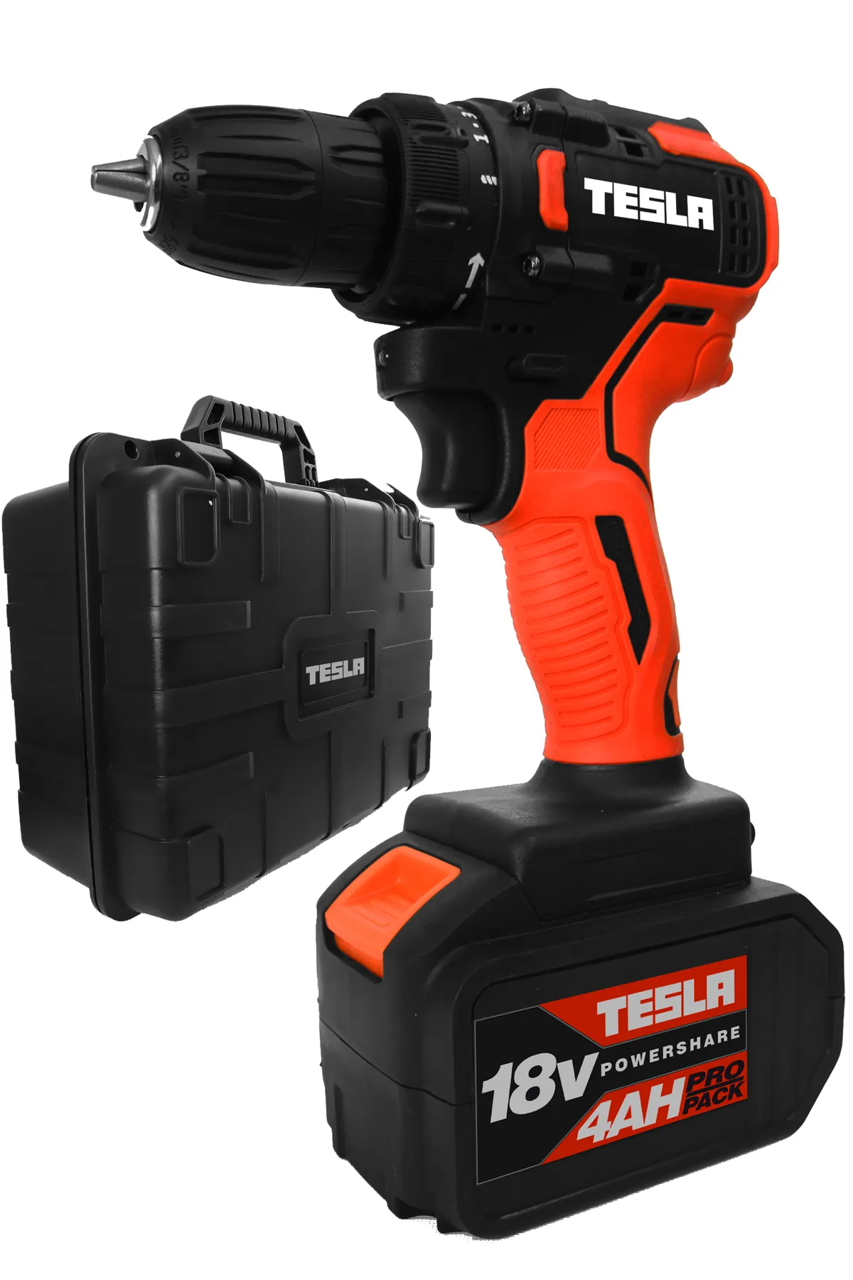 TESLA Kömürsüz Motor Çift Akülü Vidalama Matkap TPT-CD184B