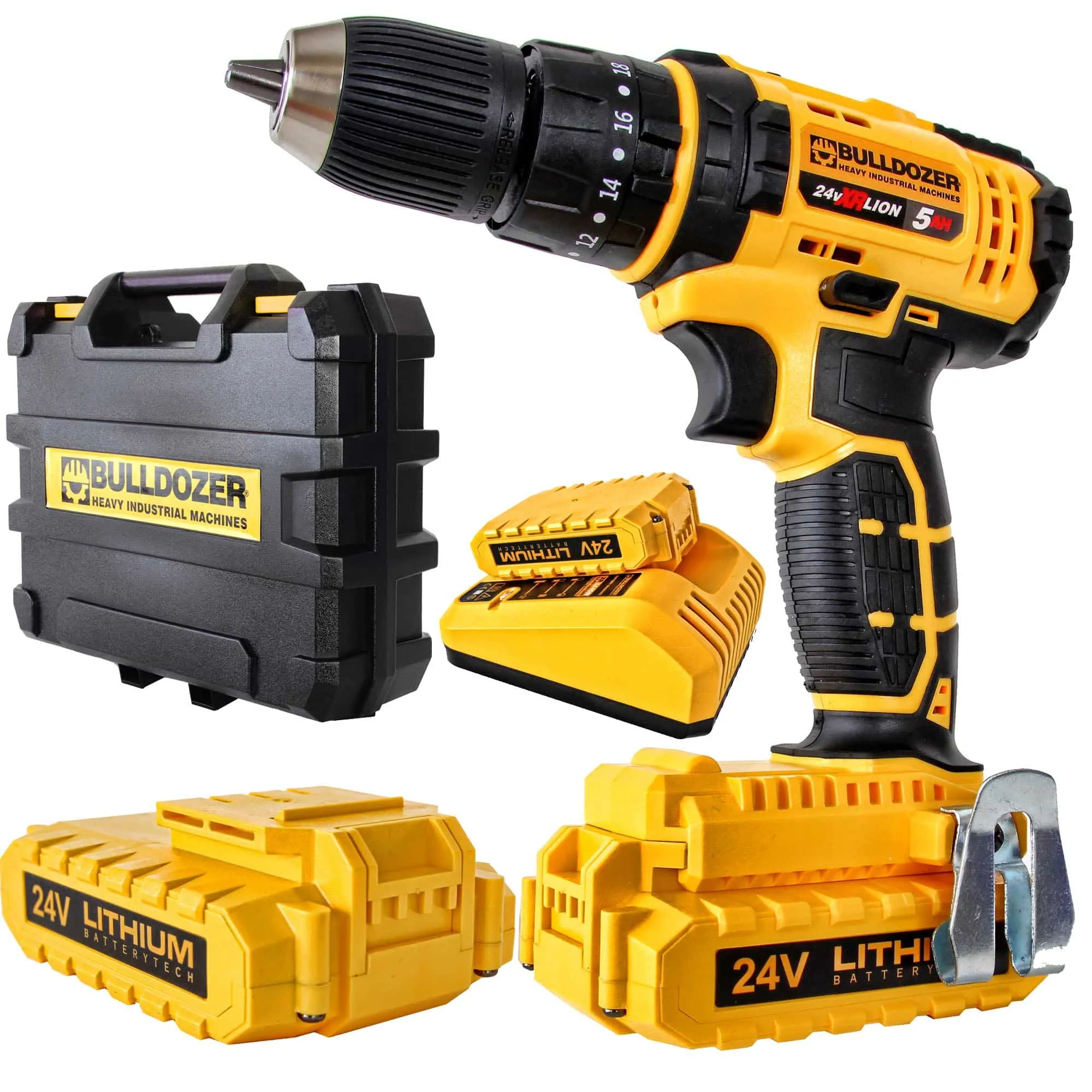 Bulldozer E-Tron  24V  5Ah Darbeli Çift Akülü Şarjlı Vidalama Matkap