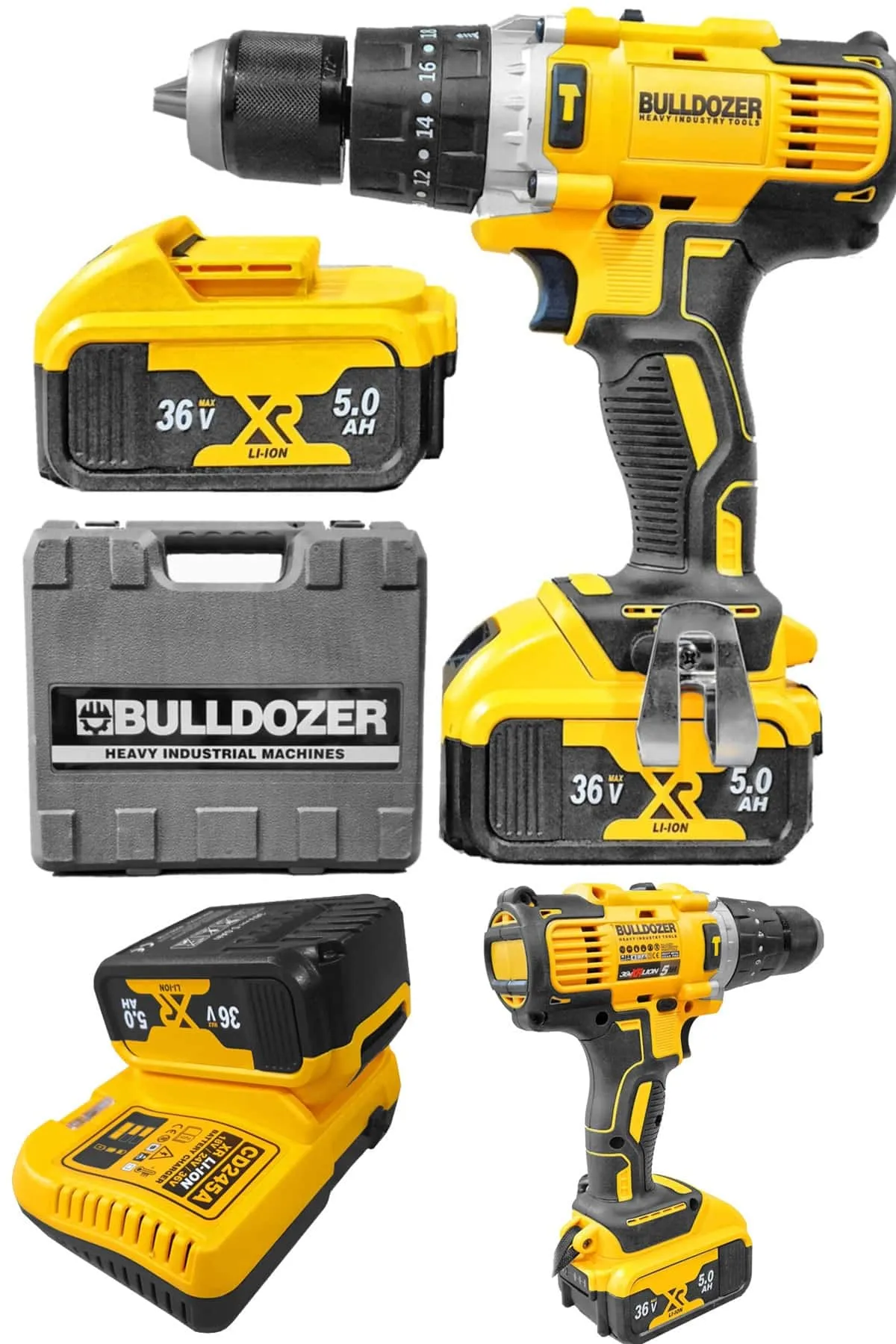 Bulldozer Xfuel 36v Darbeli Akülü Şarjlı Vidalama Matkap