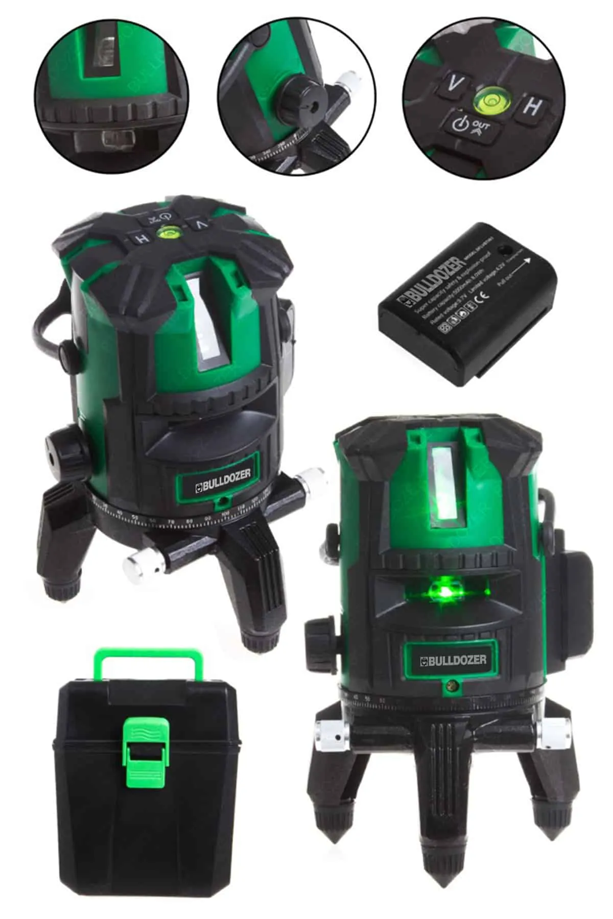 Bulldozer Şarjlı Otomatik Hizalamalı 360° Lazer Hizalama