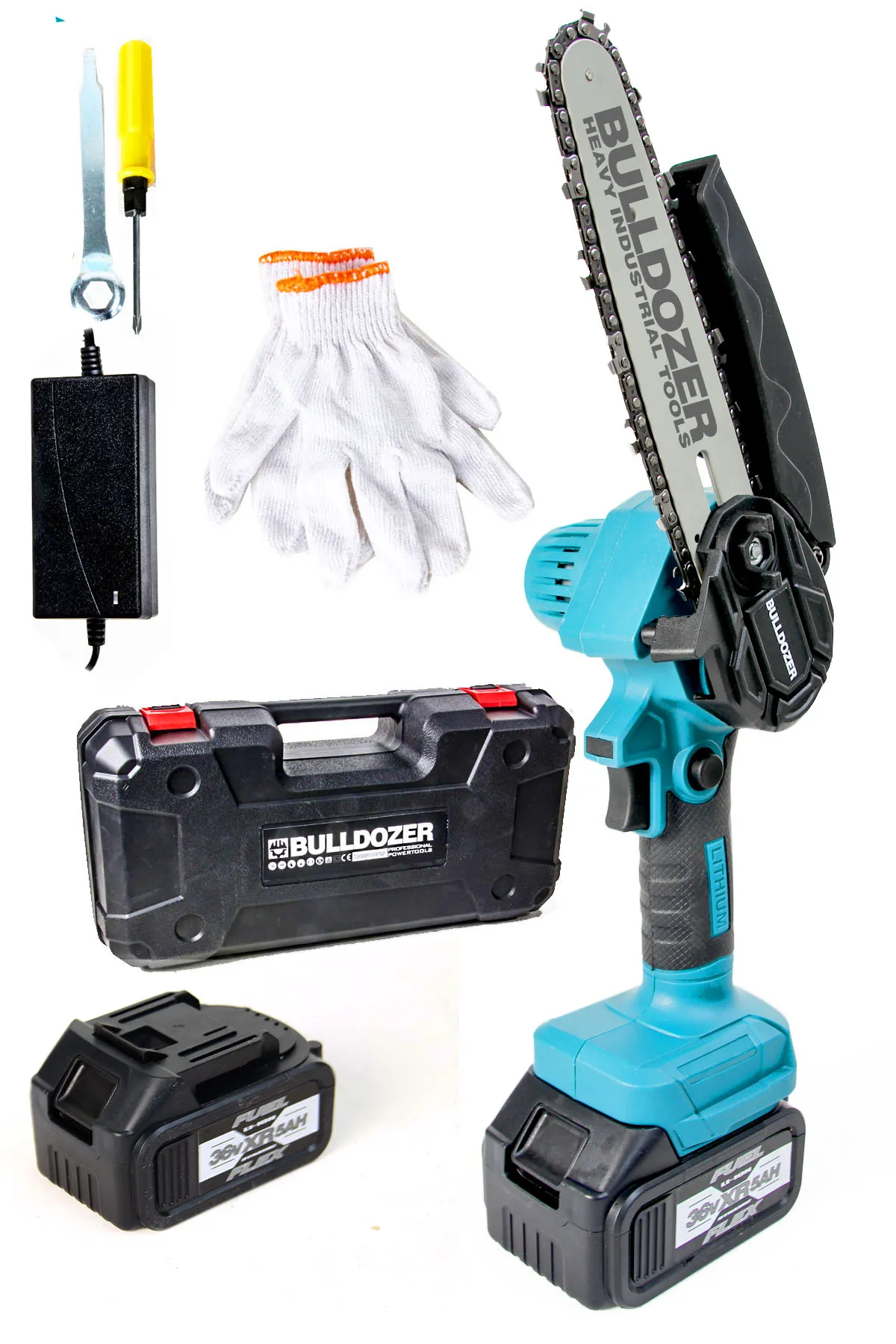 Bulldozer Çift Akülü Bahçe Dal Budama 36v Şarjlı Testere