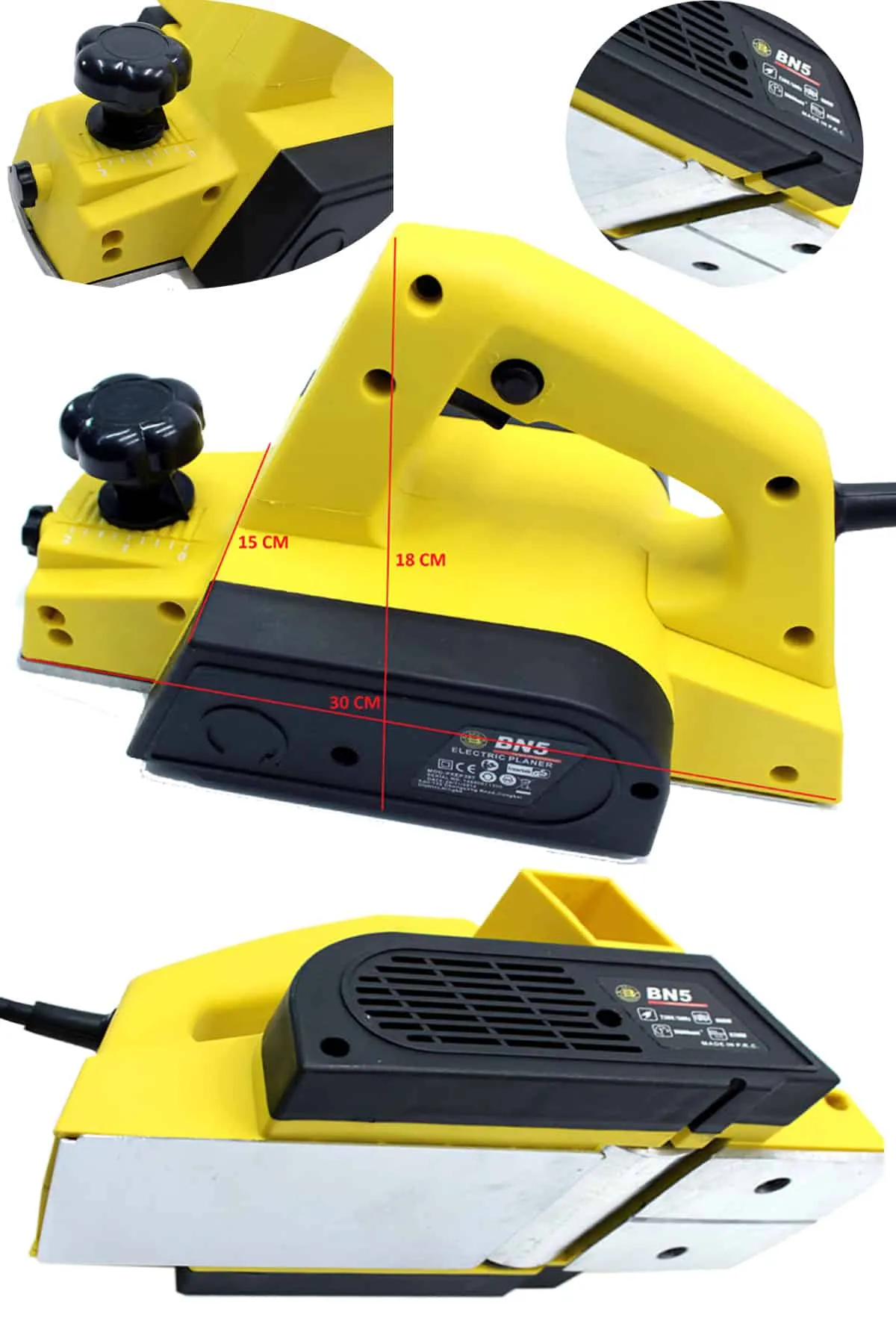 Bn-5 Pro 600W Elektirikli Planya Çift Bıçaklı Kablolu Planya