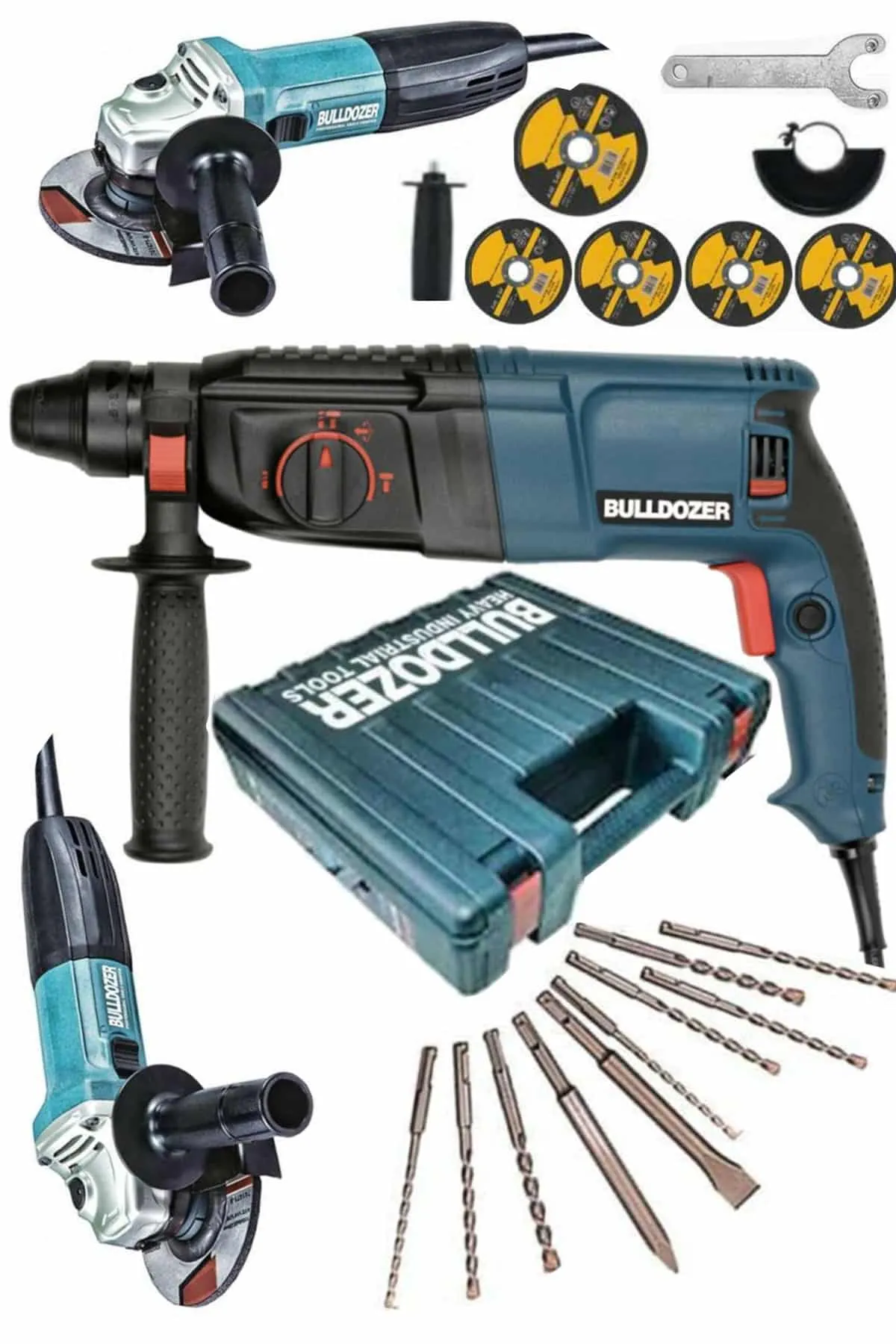 Bulldozer 1200W 115M Taşlama ve 1500W Kırıcı Delici Matkap