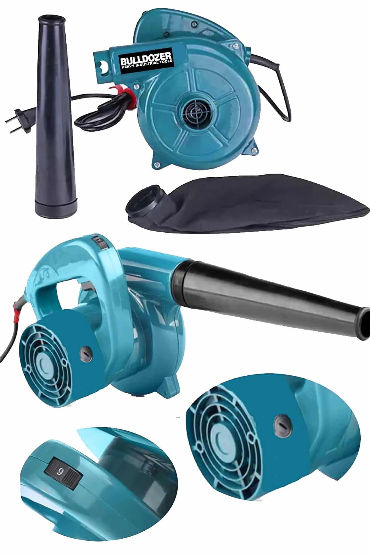 Bulldozer Elektrikli Hava Emme ve Üfleme Makinesi 550w