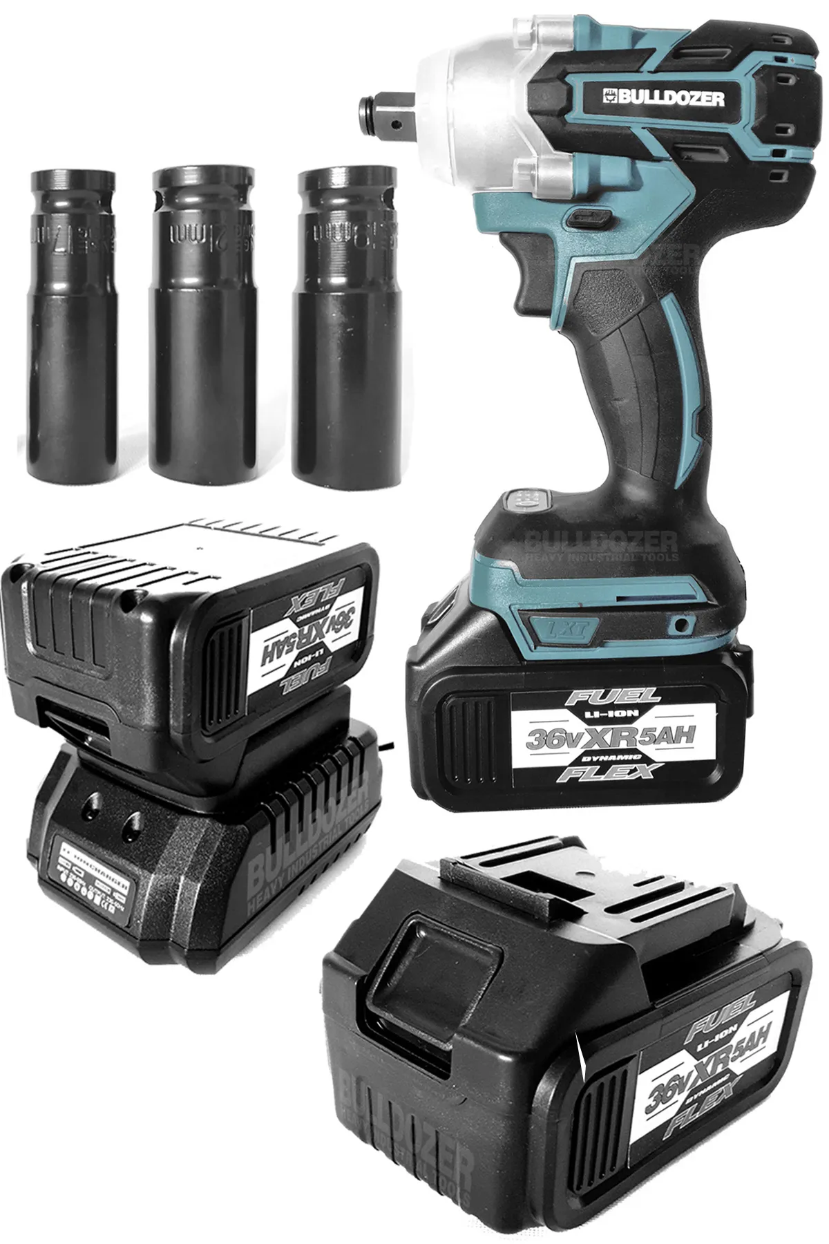 Bulldozer Somun Sıkma Sökme Kömürsüz Motor 36v Çift Akülü