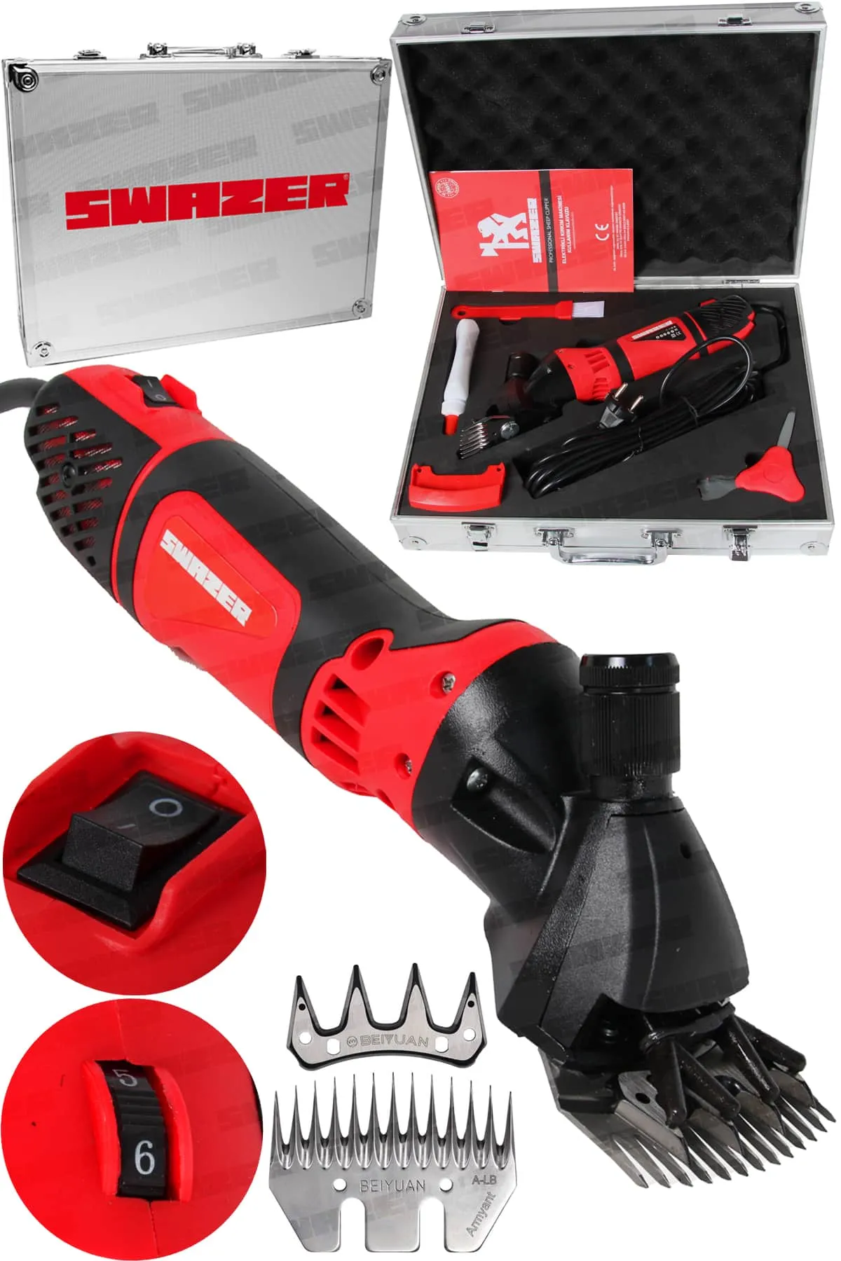 Swazer Koyun Kırkma Makinesi SGT850W Yedek Tarak ve Bıçak