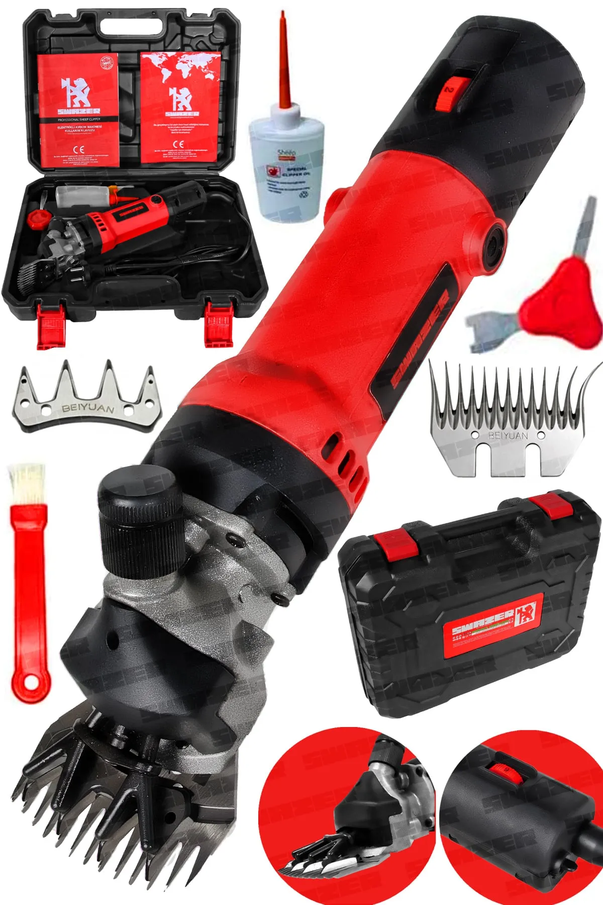 Swazer Koyun Keçi Kırkma Makinesi SC500B Devir Ayarlı