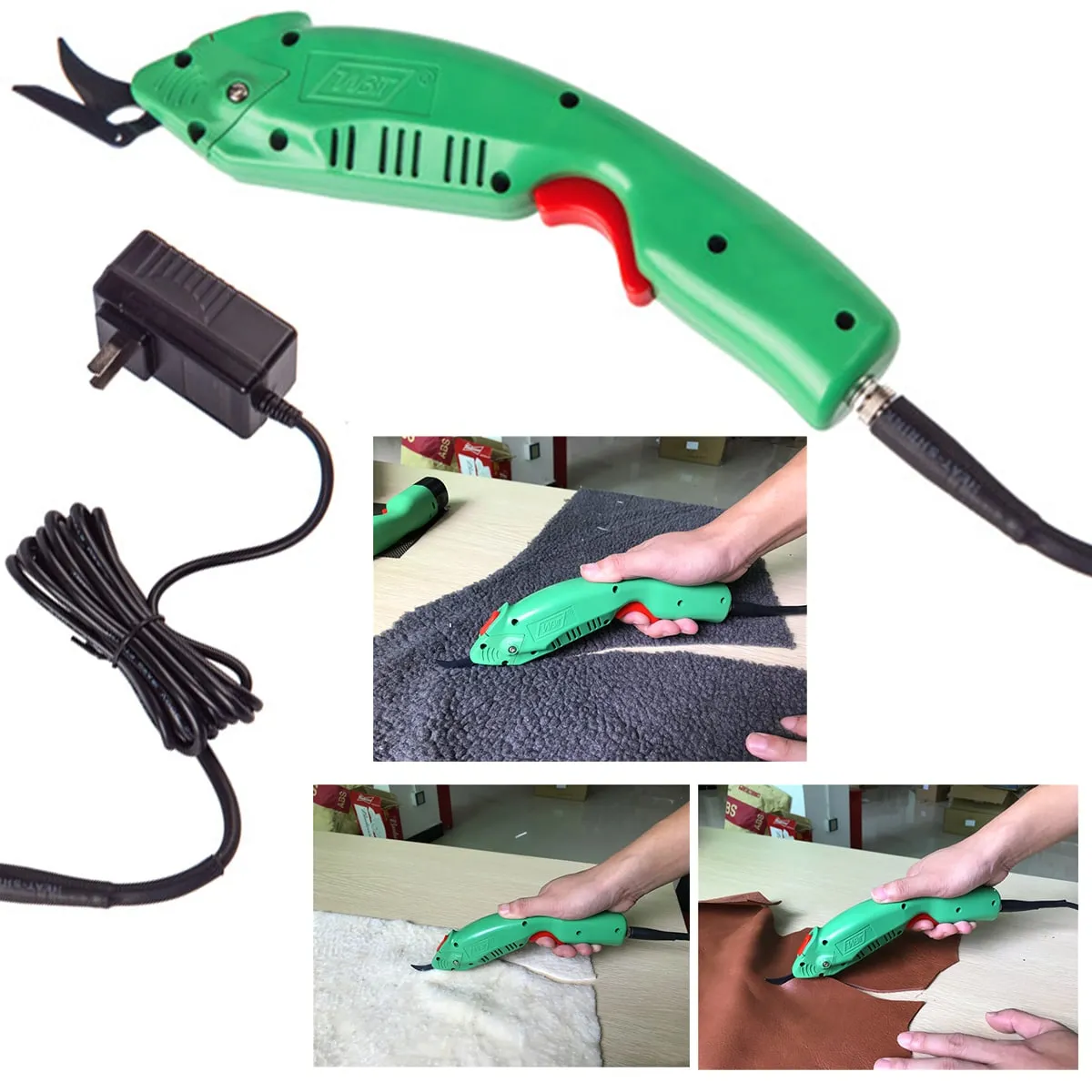 Swazer Profesyonel WBT-3 Elektrikli Kesim Makası Deri Kumaş Kauçuk Kesme