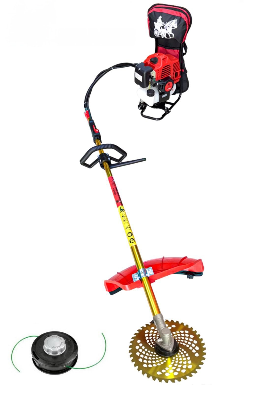 ABLACKS Profesyonel Benzinli Motorlu Sırt Tipi Tırpan Motorlu Ot Çim Biçme Makinesi