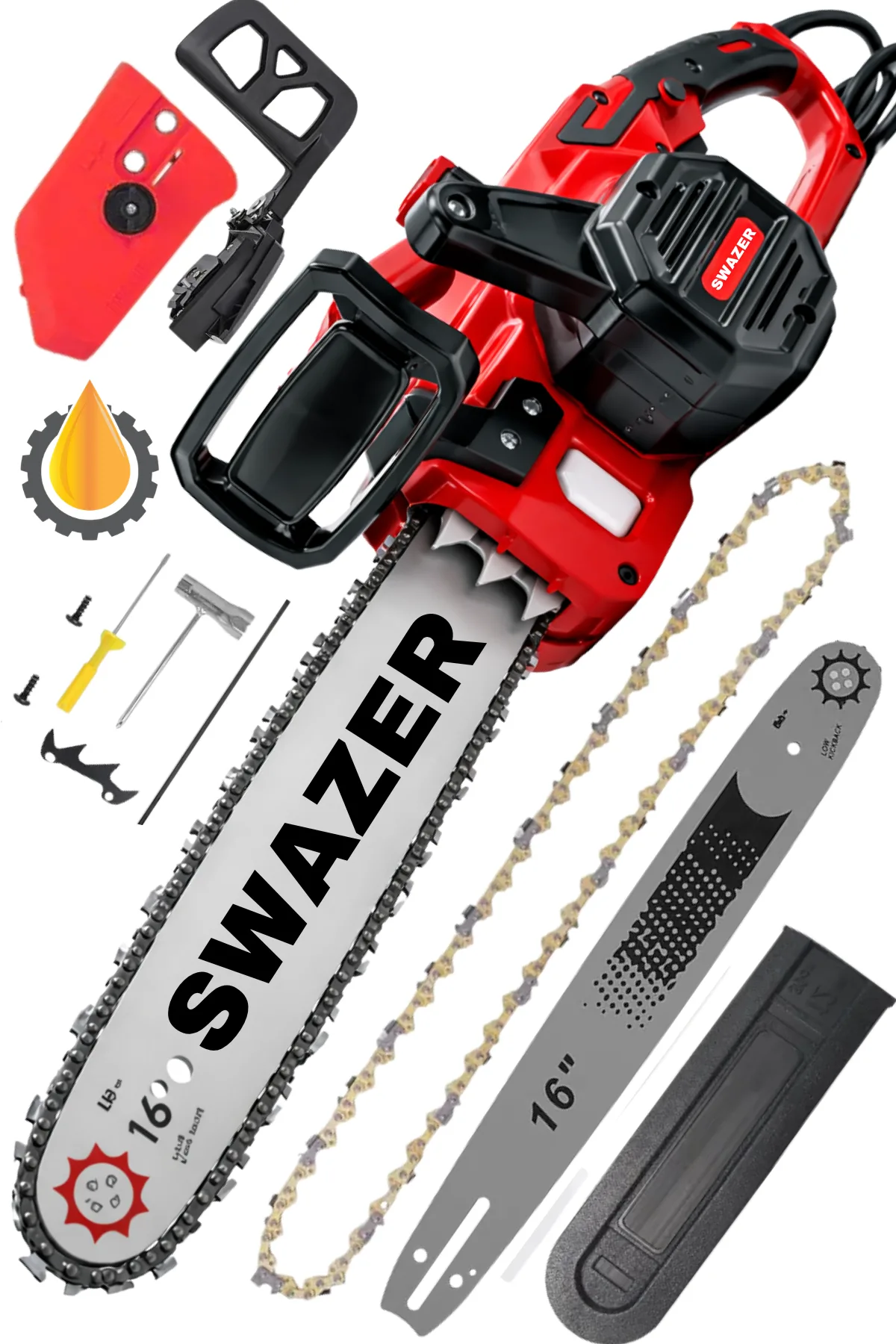 Swazer 1800w Otomatik Yağlama Elektrikli Zincirli Testere