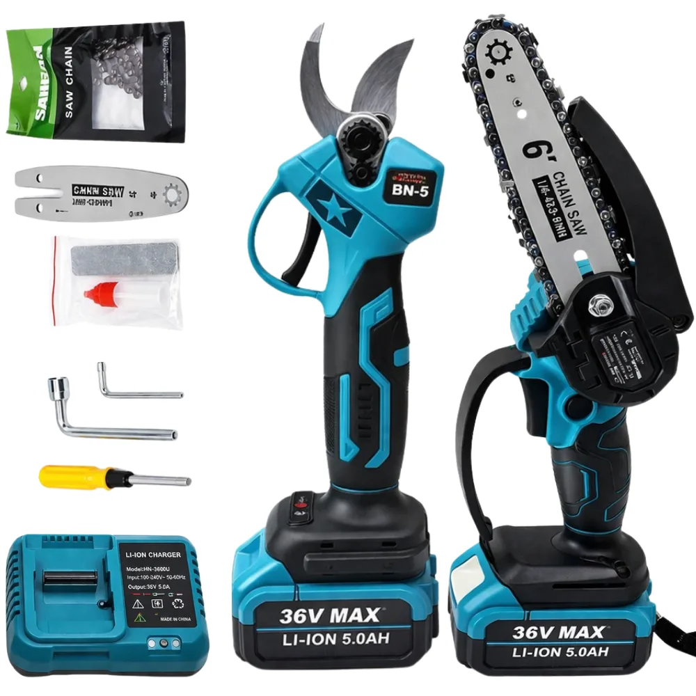 Bn5 Akülü Budama Makası ve Dal Testeresi İkili Set